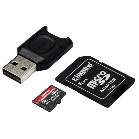 Kingston карта памяти microsdxc canvas react plus 128 гб mlpmr2 128gb