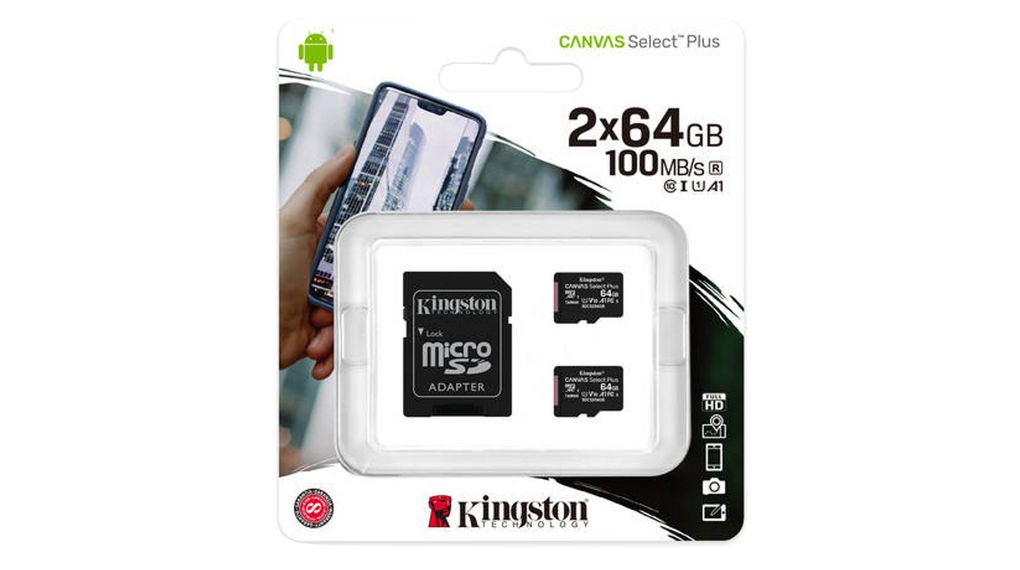 Карта памяти kingston canvas select plus microsd