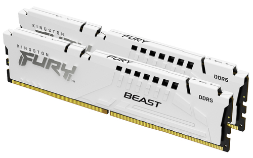 Kingston Technology FURY Beast 32GB 6000MT/s DDR5 CL30 DIMM (Kit of 2) White XMP