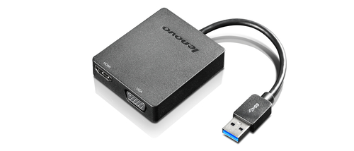 Lenovo Universal USB 3.0 to VGA/HDMI USB Type-A Black