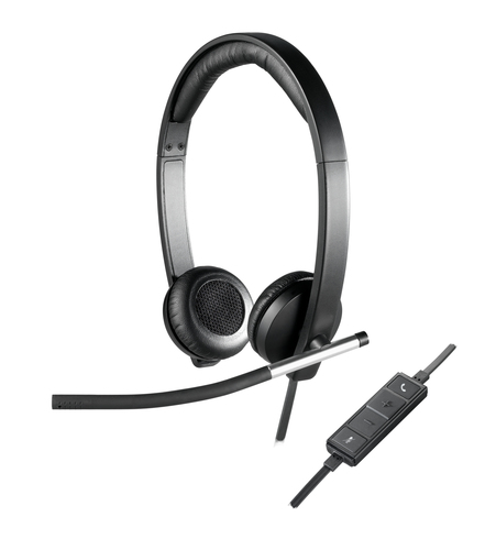 Logitech H650e Headset Head-band Black, Silver