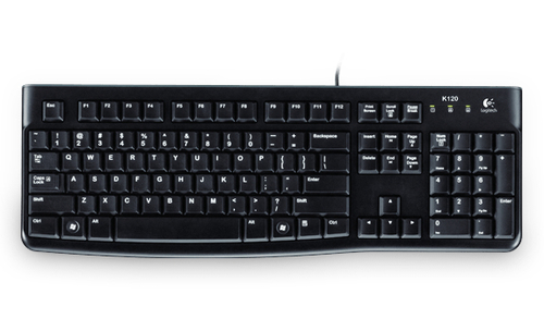 Logitech K120 keyboard USB QWERTY Italian Black