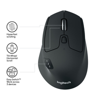 Logitech M720 mouse Right-hand RF Wireless+Bluetooth Optical 1000 DPI