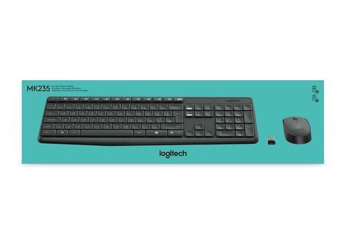 Logitech MK235 Wireless and Mouse Combo keyboard RF Wireless Arabic ...