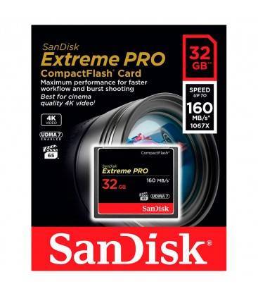 Carte mémoire SANDISK Compact Flash Extreme Pro 160MB/s 32 Go