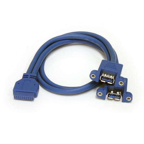 StarTech.com 2 Port Panel Mount USB 3.0 Cable - USB A To Motherboard ...