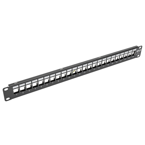 Tripp Lite N062-024-KJ-SH 24-Port 1U Rack-Mount Shielded Blank Keystone ...